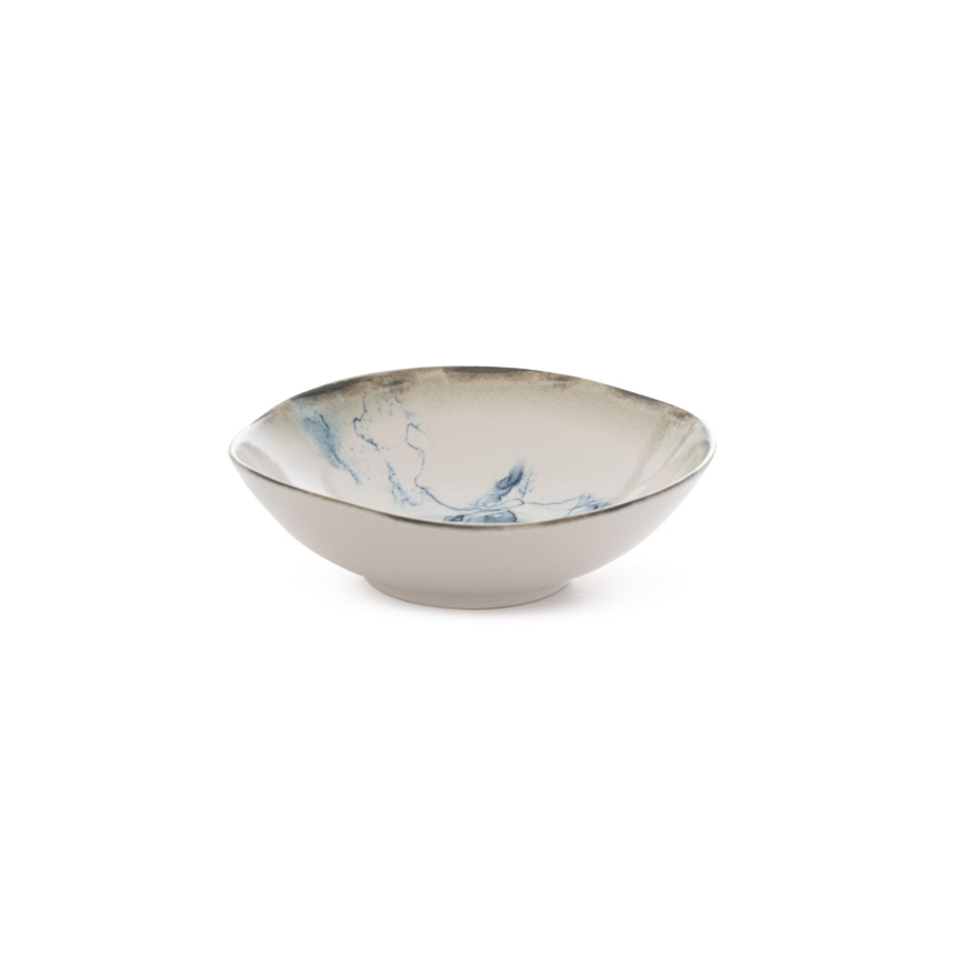 Jídelní sada 24 ks bílá/modrá/porcelán