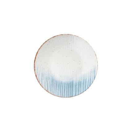 Jídelní sada 24 ks bílá/modrá/porcelán