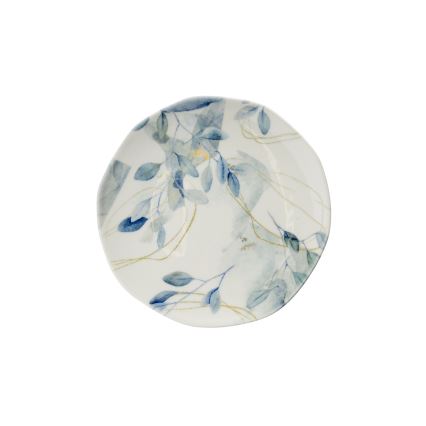 Jídelní sada 24 ks bílá/modrá/porcelán