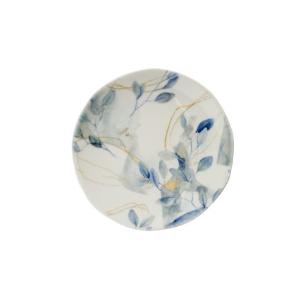 Jídelní sada 24 ks bílá/modrá/porcelán