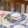 Jídelní sada 24 ks bílá/modrá/porcelán