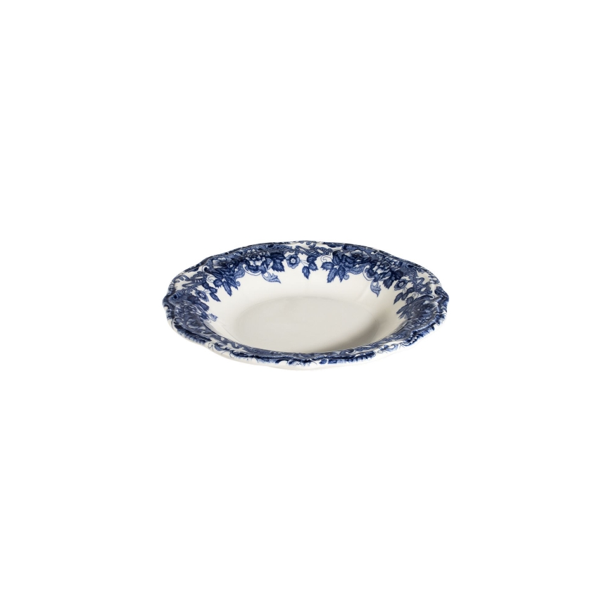 Jídelní sada 24 ks bílá/modrá/porcelán