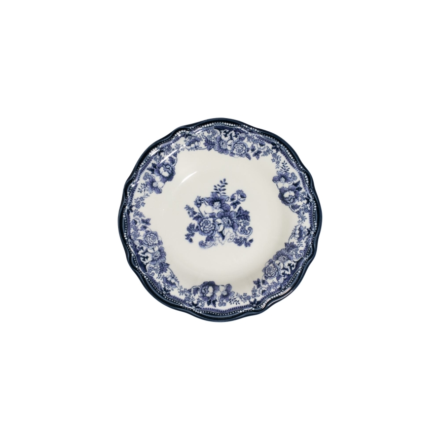 Jídelní sada 24 ks bílá/modrá/porcelán