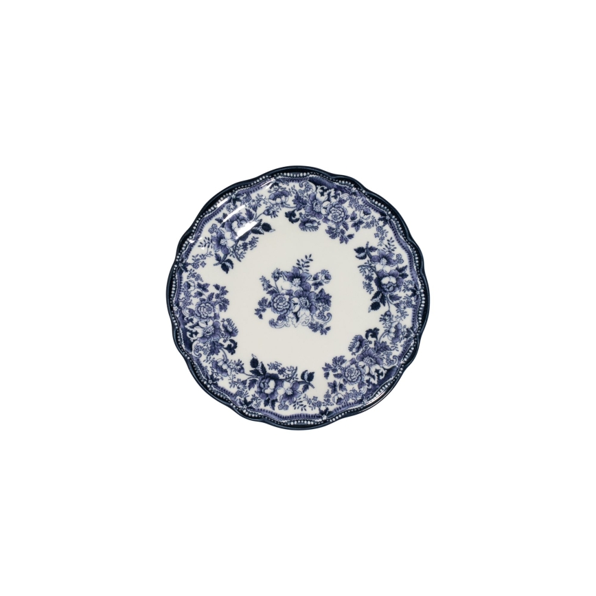 Jídelní sada 24 ks bílá/modrá/porcelán