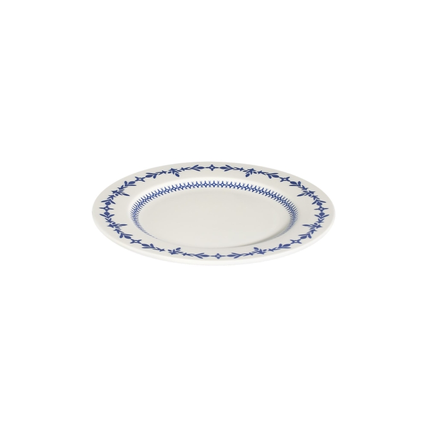 Jídelní sada 24 ks bílá/modrá/porcelán