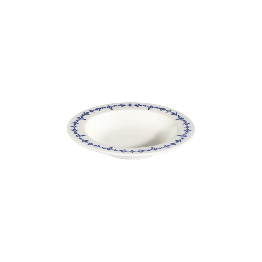 Jídelní sada 24 ks bílá/modrá/porcelán