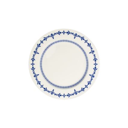 Jídelní sada 24 ks bílá/modrá/porcelán