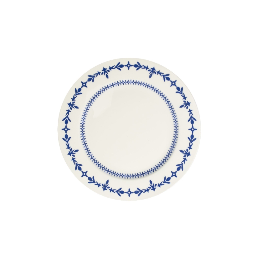 Jídelní sada 24 ks bílá/modrá/porcelán