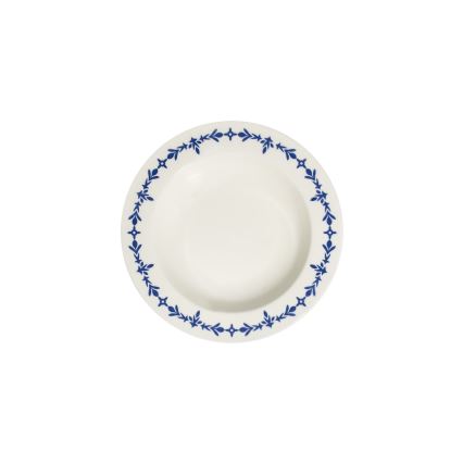 Jídelní sada 24 ks bílá/modrá/porcelán