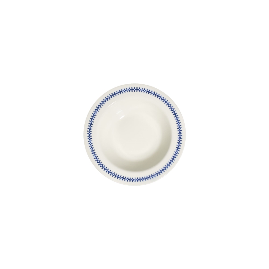 Jídelní sada 24 ks bílá/modrá/porcelán