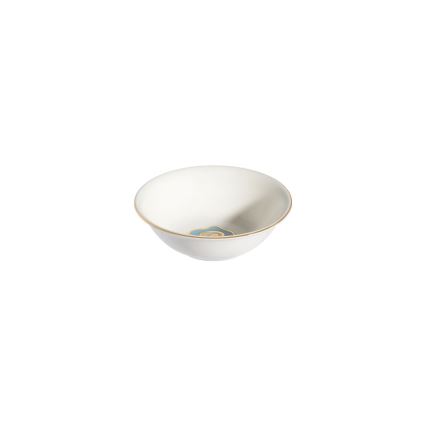 Jídelní sada 24 ks bílá/modrá/zlatá/porcelán