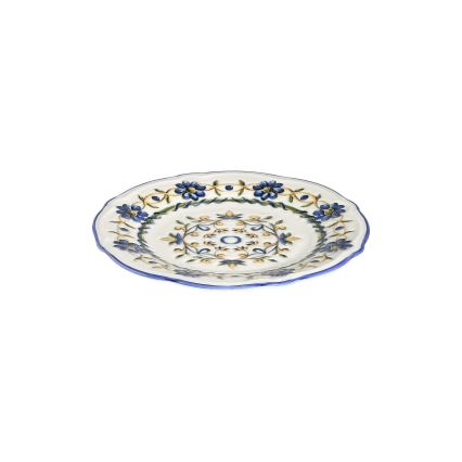 Jídelní sada 24 ks bílá/modrá/žlutá/porcelán