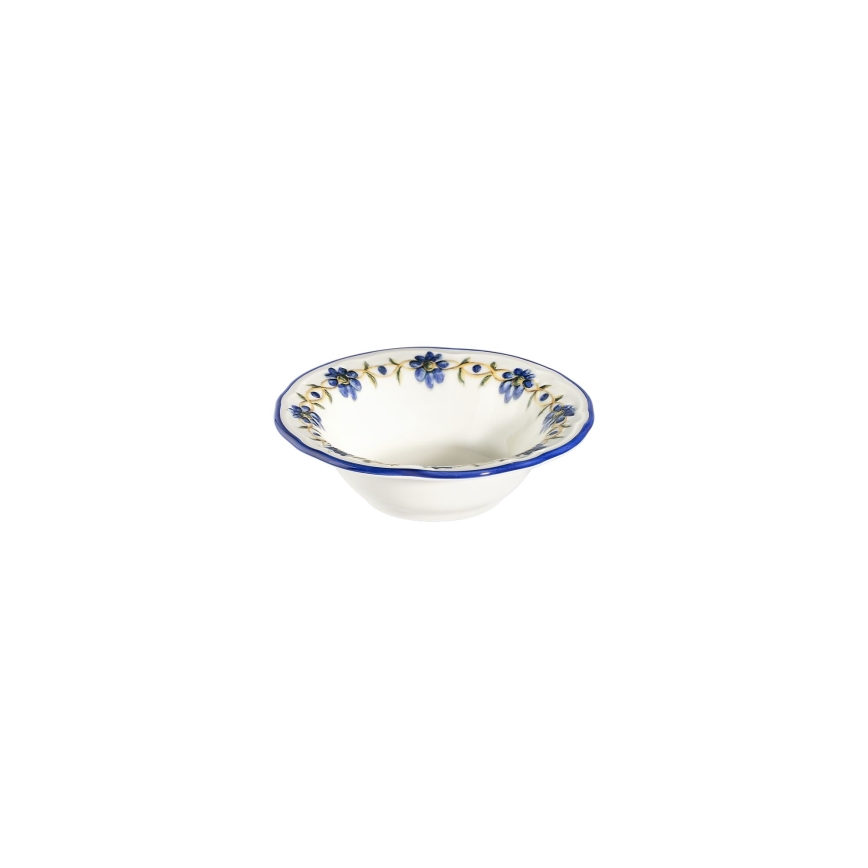 Jídelní sada 24 ks bílá/modrá/žlutá/porcelán
