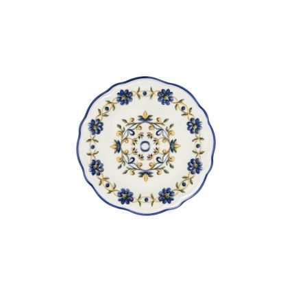 Jídelní sada 24 ks bílá/modrá/žlutá/porcelán