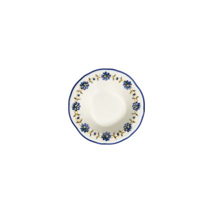 Jídelní sada 24 ks bílá/modrá/žlutá/porcelán