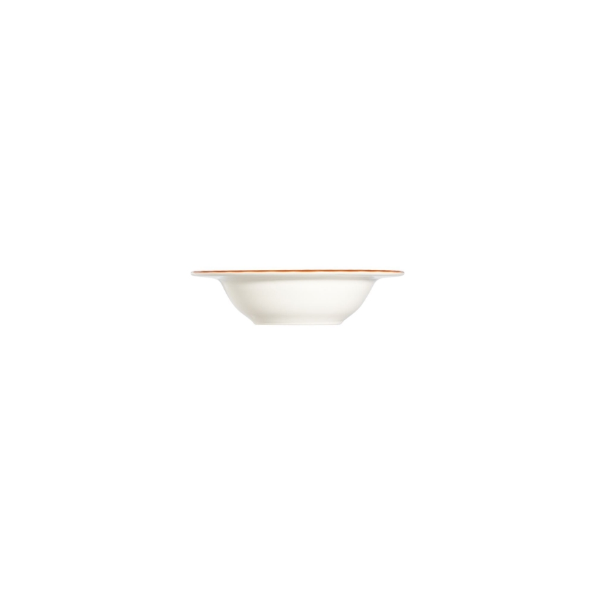 Jídelní sada 24 ks bílá/oranžová/porcelán