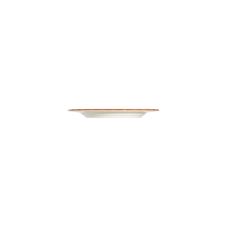 Jídelní sada 24 ks bílá/oranžová/porcelán