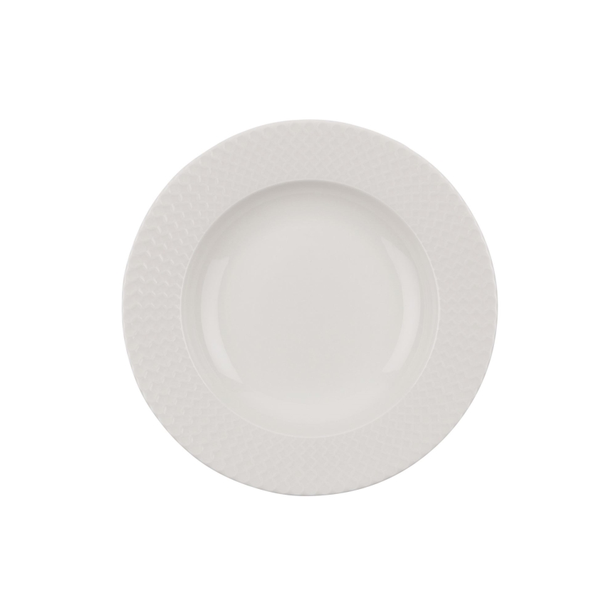 Jídelní sada 24 ks bílá/porcelán