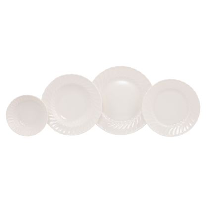 Jídelní sada 24 ks bílá/porcelán