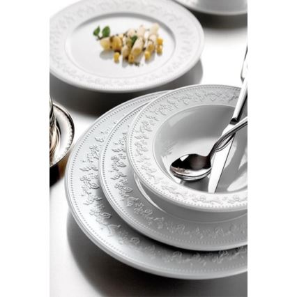 Jídelní sada 24 ks bílá/porcelán