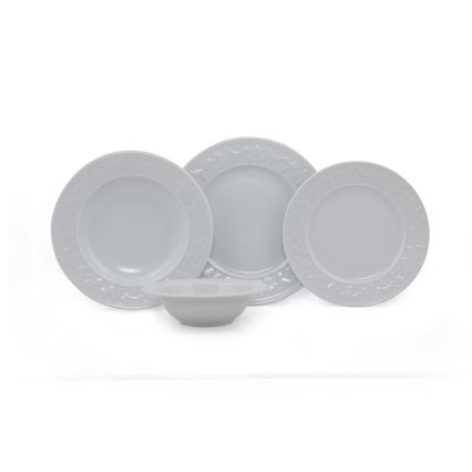 Jídelní sada 24 ks bílá/porcelán