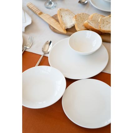 Jídelní sada 24 ks bílá/porcelán
