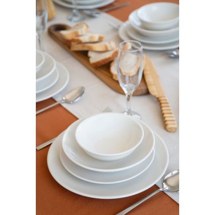 Jídelní sada 24 ks bílá/porcelán