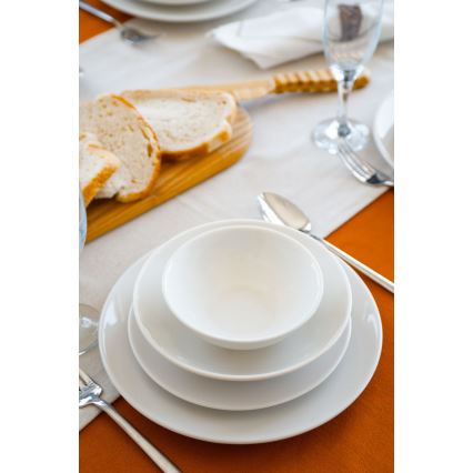 Jídelní sada 24 ks bílá/porcelán