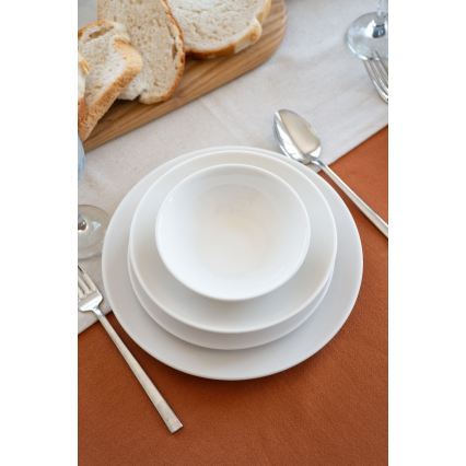 Jídelní sada 24 ks bílá/porcelán