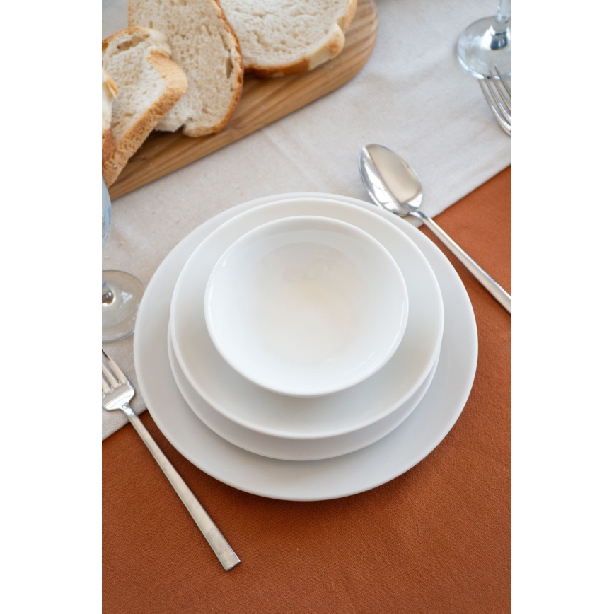 Jídelní sada 24 ks bílá/porcelán