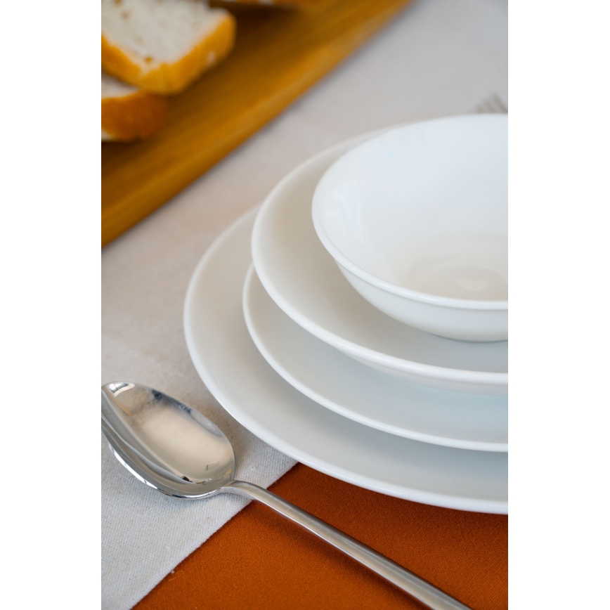 Jídelní sada 24 ks bílá/porcelán