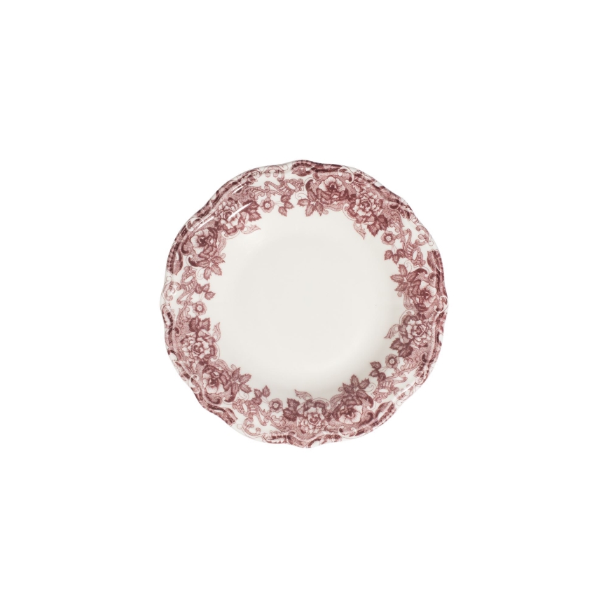 Jídelní sada 24 ks bílá/růžová/porcelán