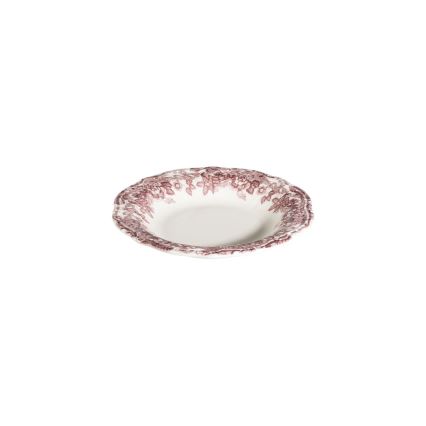 Jídelní sada 24 ks bílá/růžová/porcelán