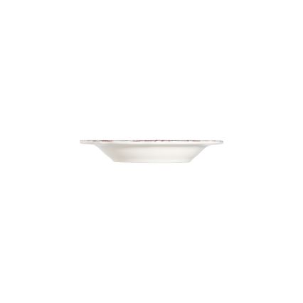 Jídelní sada 24 ks bílá/růžová/porcelán