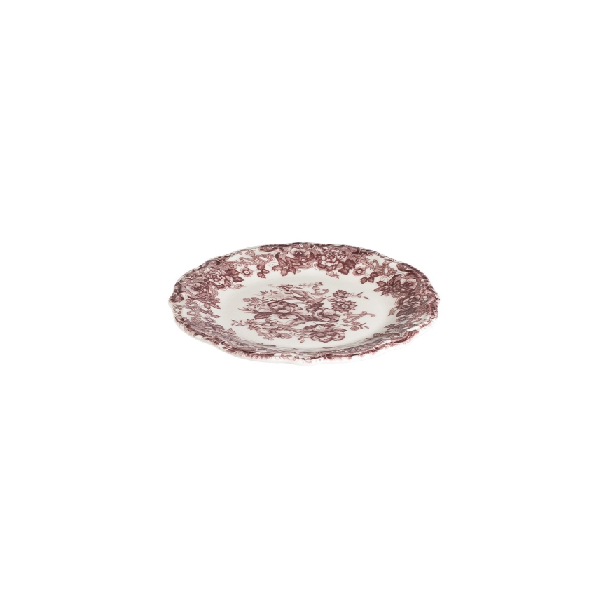 Jídelní sada 24 ks bílá/růžová/porcelán
