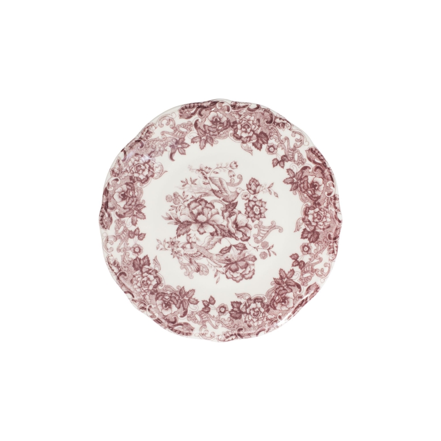 Jídelní sada 24 ks bílá/růžová/porcelán