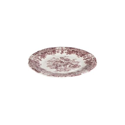 Jídelní sada 24 ks bílá/růžová/porcelán