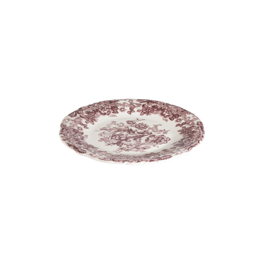 Jídelní sada 24 ks bílá/růžová/porcelán