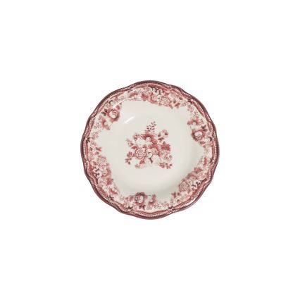 Jídelní sada 24 ks bílá/růžová/porcelán