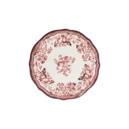 Jídelní sada 24 ks bílá/růžová/porcelán