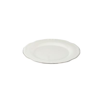 Jídelní sada 24 ks bílá/stříbrná/porcelán