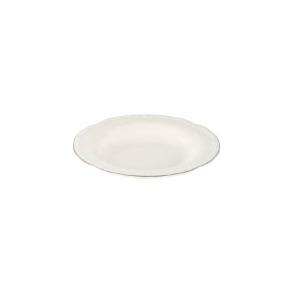 Jídelní sada 24 ks bílá/stříbrná/porcelán