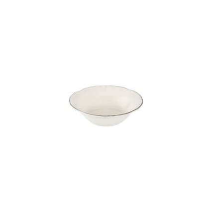 Jídelní sada 24 ks bílá/stříbrná/porcelán