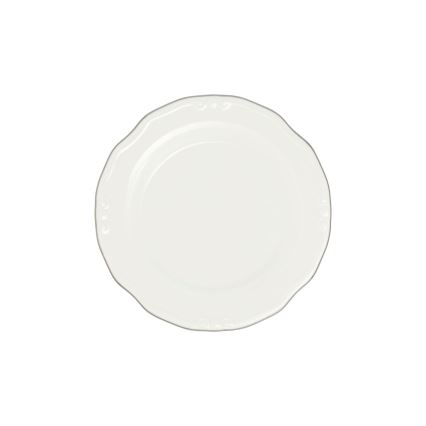 Jídelní sada 24 ks bílá/stříbrná/porcelán