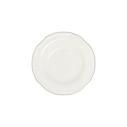 Jídelní sada 24 ks bílá/stříbrná/porcelán