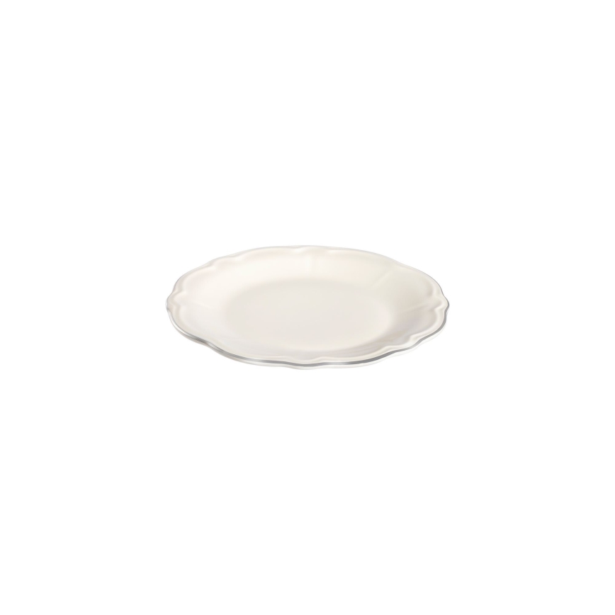 Jídelní sada 24 ks bílá/stříbrná/porcelán