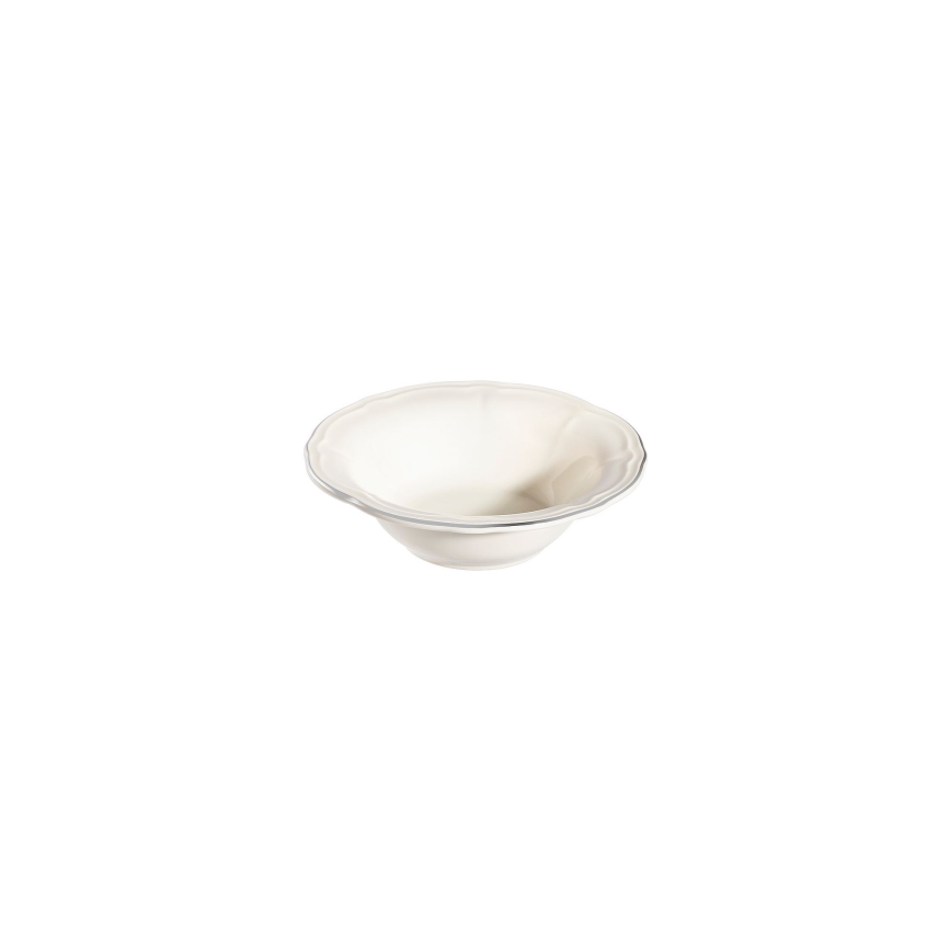 Jídelní sada 24 ks bílá/stříbrná/porcelán