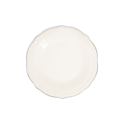 Jídelní sada 24 ks bílá/stříbrná/porcelán