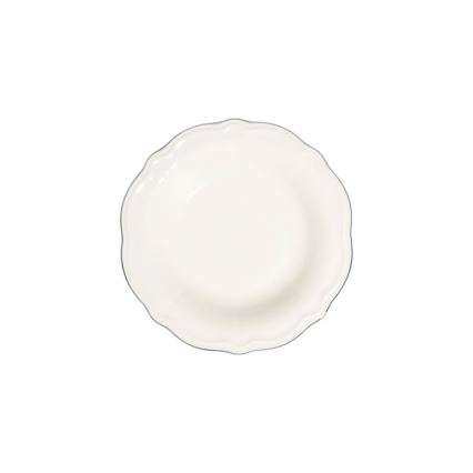 Jídelní sada 24 ks bílá/stříbrná/porcelán
