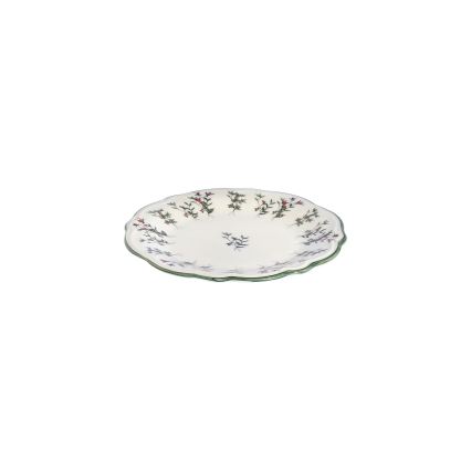 Jídelní sada 24 ks bílá/zelená/červená/porcelán